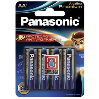 4 Pilhas Alcalinas Panasonic Premium AA