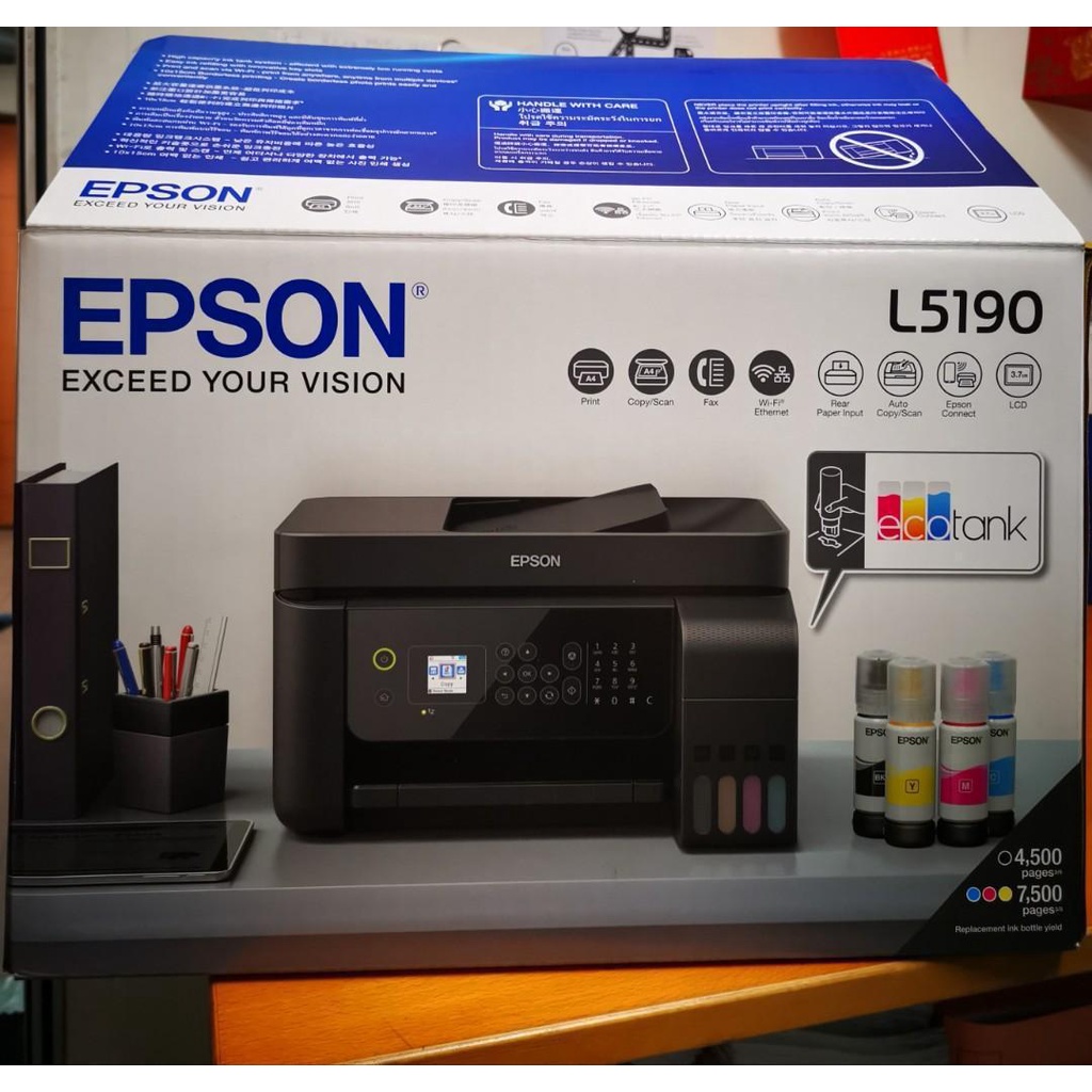 Impressora Colorida Ecotank Multifuncional Epson L5190 Tinta Grátis Incluída Shopee Brasil 5424