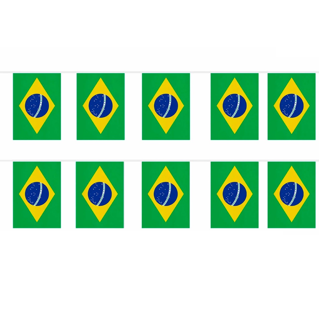 Varal Bandeira Do Brasil - 3 Metros