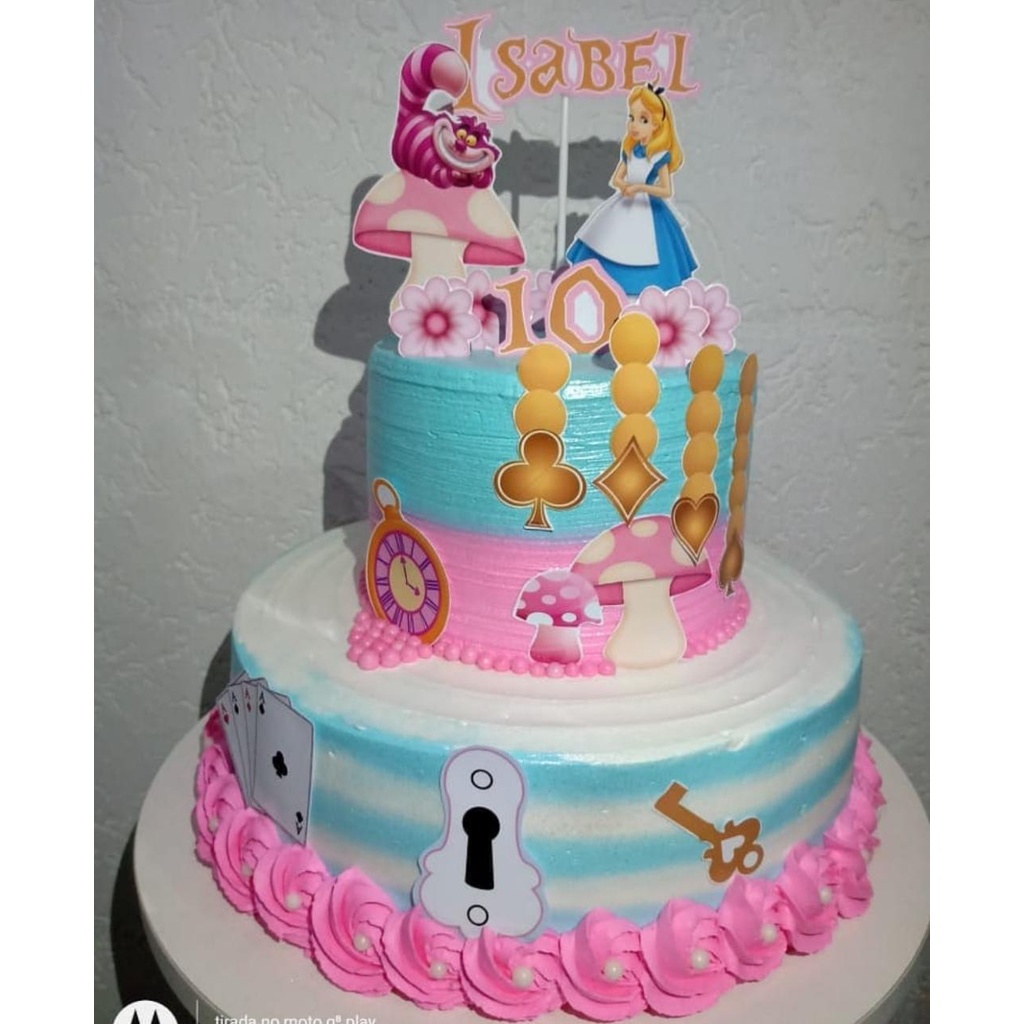 Topo de Bolo Alice no País das Maravilhas - Comprar com Melhor Preço em Padaria