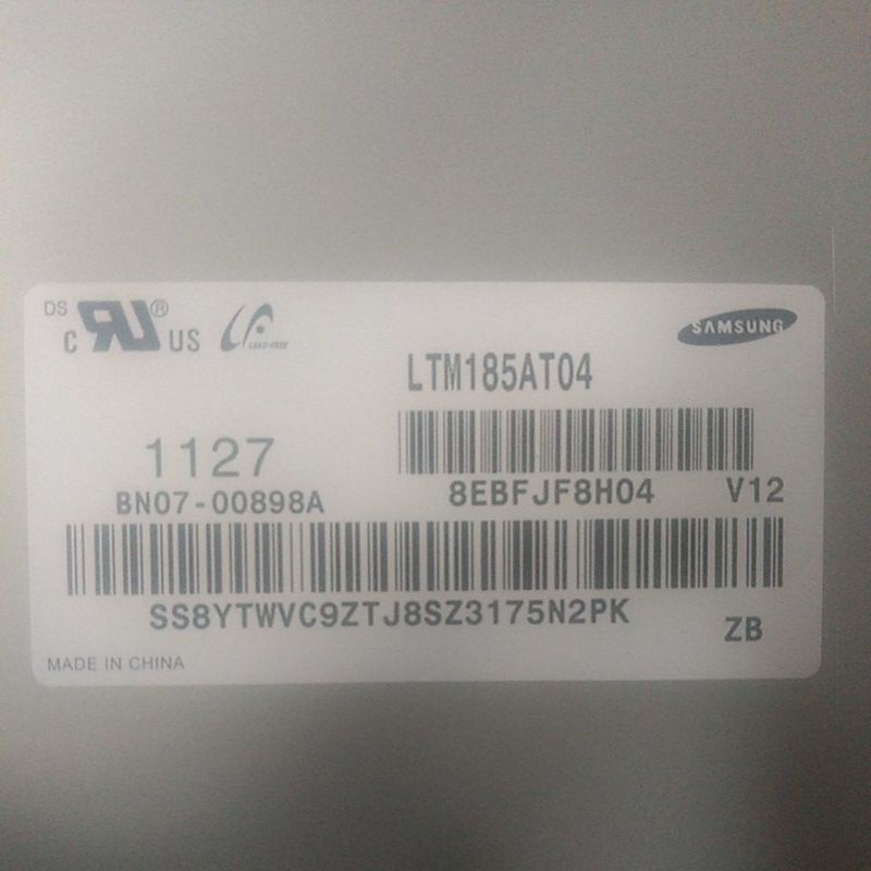 Tela Display Led Do Monitor Samsung S19a300b Ltm185at04