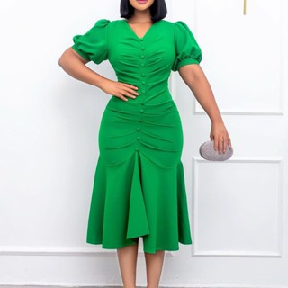 Saia Feminina Plus Size Hip Wrap Africano Profissional OL Vestido Classe