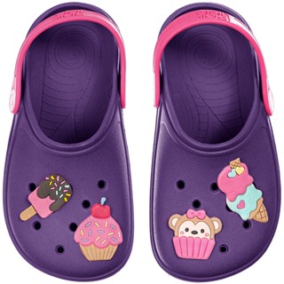 Babuche Infantil Sandália Feminina Menina Bebe Criança Antiderrapante Borracha Cupacke Sorvete Fofo Colorido Moda Blogueira Chinelo Calce Fácil Confortável Macio Leve