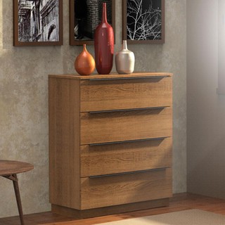 Cômoda Madesa 4 Gavetas - Rustic em Oferta na Shopee
