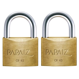 Cadeado Clássico Papaiz CR45 Twinpack com Mesmo Segredo