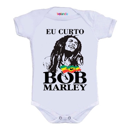 Body Bebê Menina Bob Marley Eu Curto
