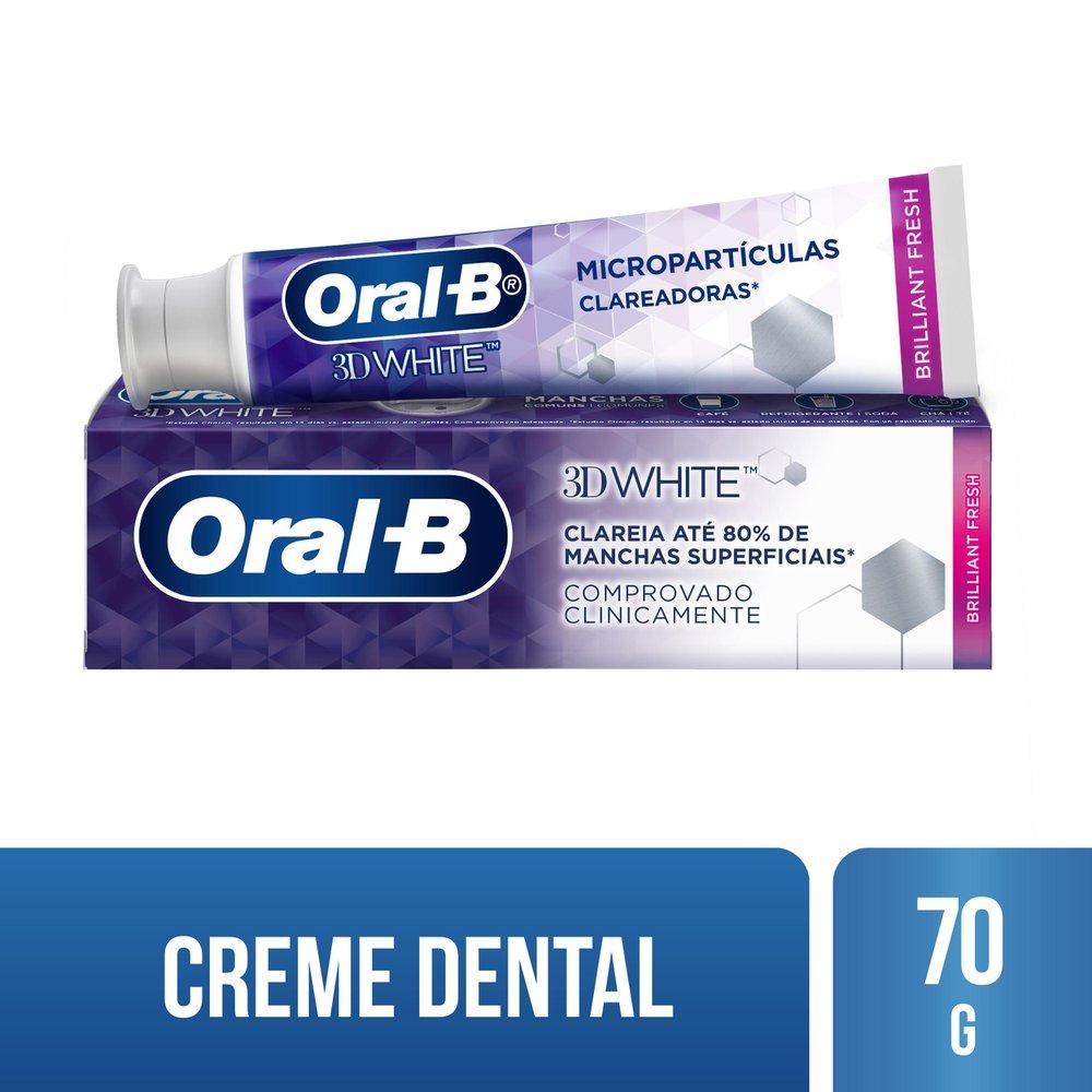 Creme Dental Oral-B 3D White Brilliant Fresh - 70g em Oferta na Shopee