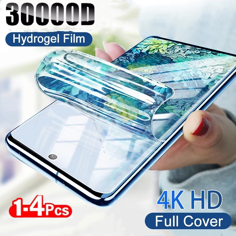 1-4Pcs Capa Filme Hidrogel Para Samsung Galaxy S20 S21 S22 S23 Plus Ultra S21FE S20FE F E Note 20 Película Protetora De Tela Telefônica Não Vidro