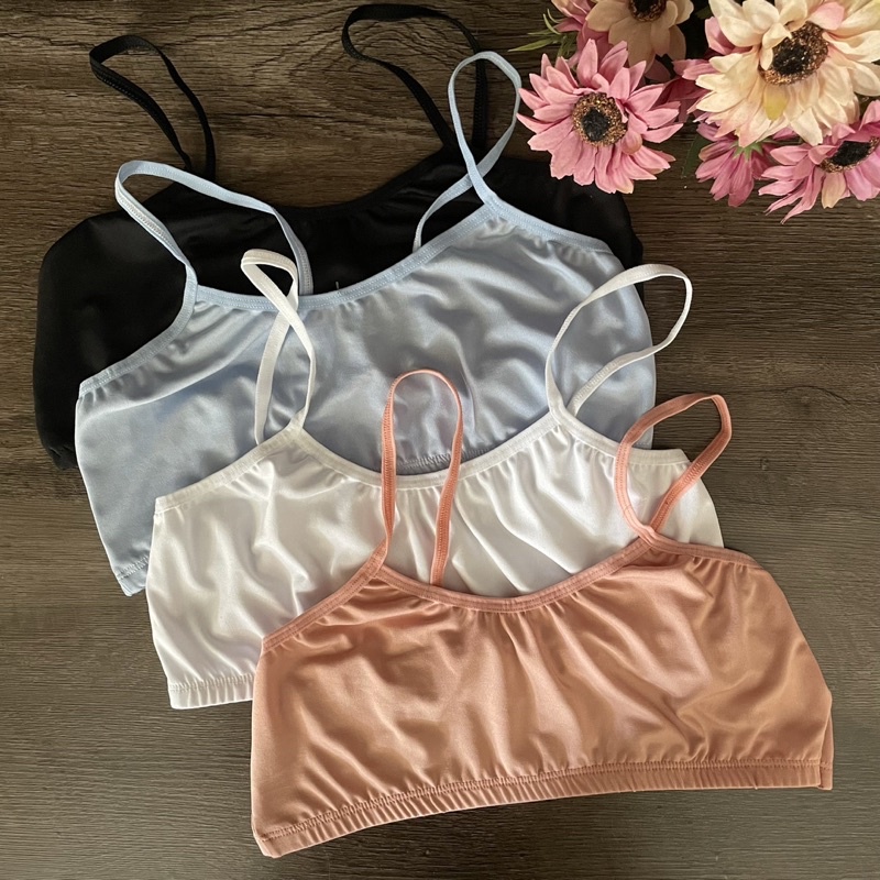 Kit 6 Sutiã Top Sem Bojo Infantil Liso Menina Moça Juvenil Atacado Revenda Promoção