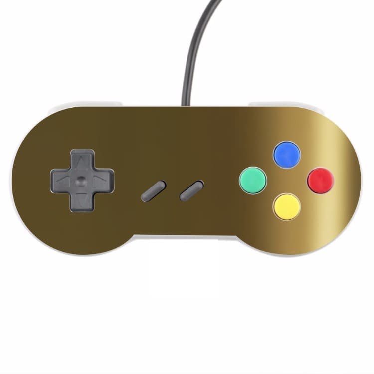 Skin Controle Snes Adesivo Nintendo Skin Pelicula Protetora Metalico Brilho Gold