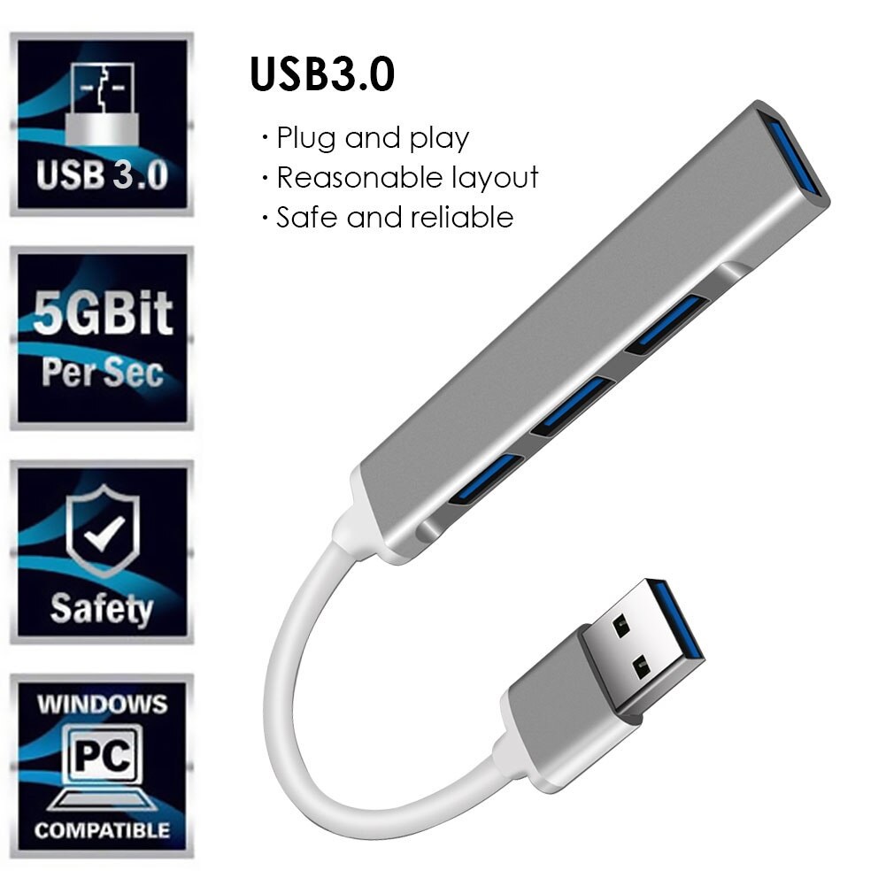 Hub usb 3 0 alta velocidade usb pc converter expansor usb