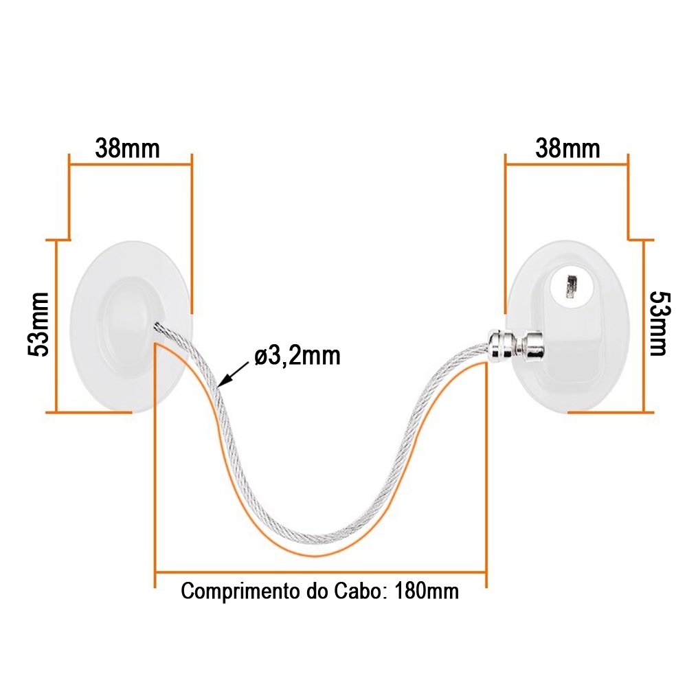Tranca Com Chave Trava De Segurança Porta Gaveta Armário Geladeira Proteção Bebês Crianças Curiosos Promo