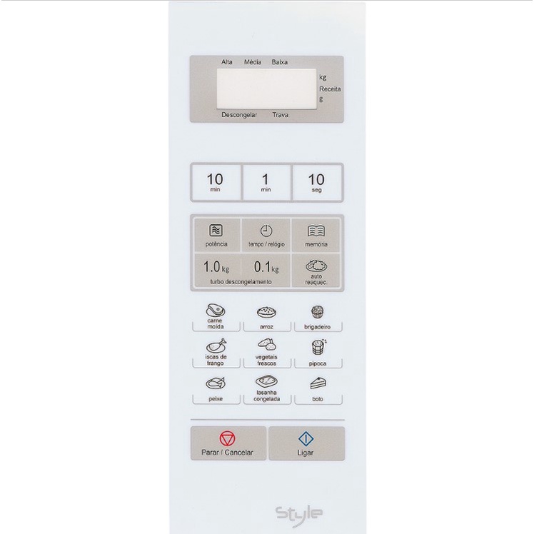 MEMBRANA MICROONDAS PANASONIC NNST341 BRANCA 21.28.074