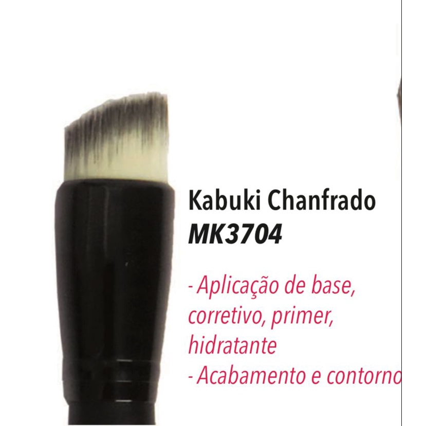 Pincel Kabuki Chanfrado Eu Amo Make One MK3704