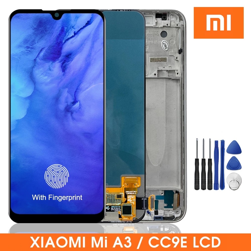Tela Frontal Display LCD Touch Xiaomi Mi A3 MiA3 CC9E Super AMOLED with