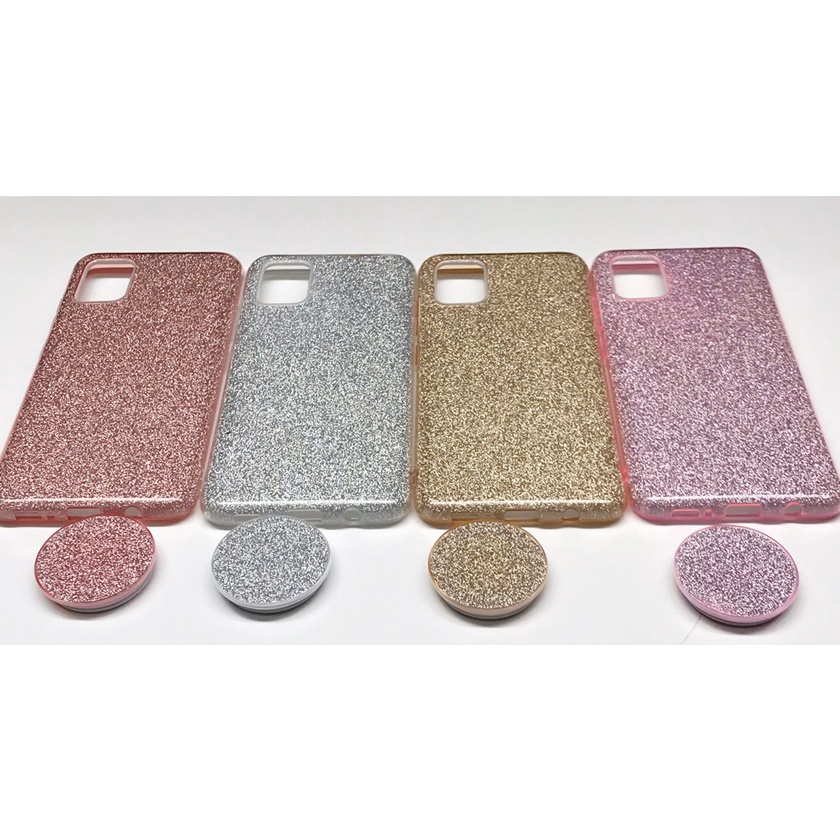 Capa Glitter Samsung Galaxy A51 Capinha Com Suporte Popsocket