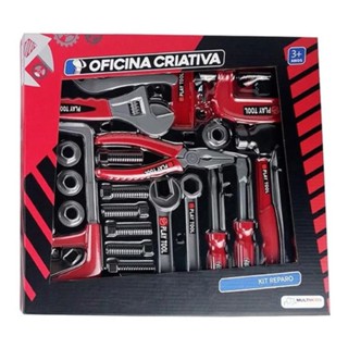 OFICINA CRIATIVA KIT REPARO COM 10 FERRAMENTAS BR922 MULTIKIDS