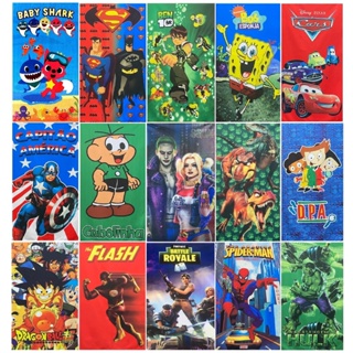 Toalha toalhinha pequena infantil de rosto mao escolar lancheira estampada personagens MENINOS em Oferta na Shopee