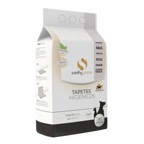 Tapete Higiênico Premium 80x60 Pethy Prime 30 UN CACHORRO CÃO