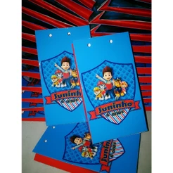 20 mini sacolinha surpresa 10x18 lembrancinha de aniversário patrulha canina