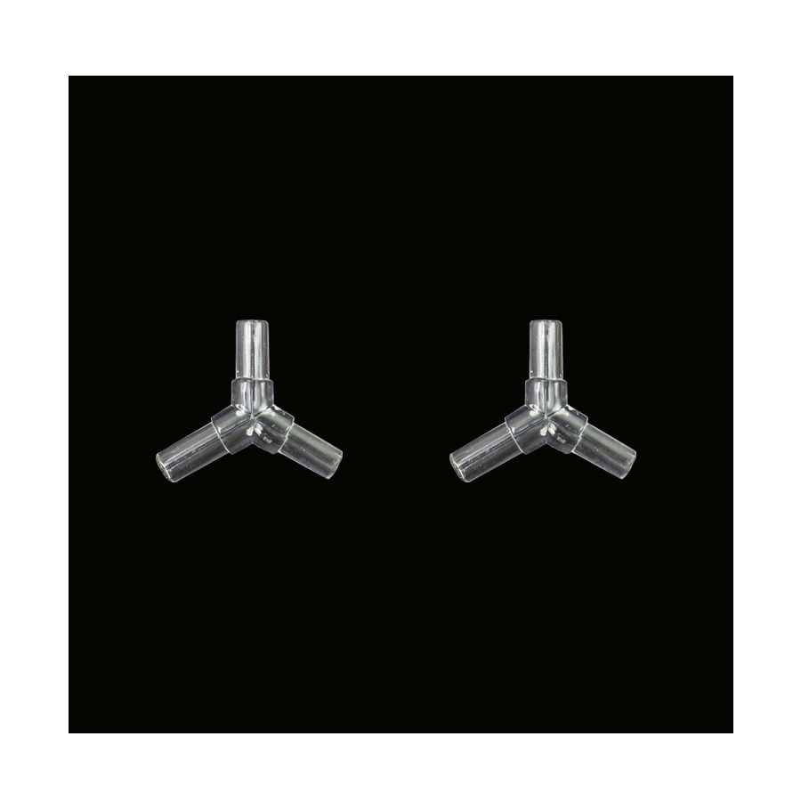 2 Divisor de ar Y entrada 2 saídas encaixa mangueira 4mm p/ compressor bomba de ar aerador aquário