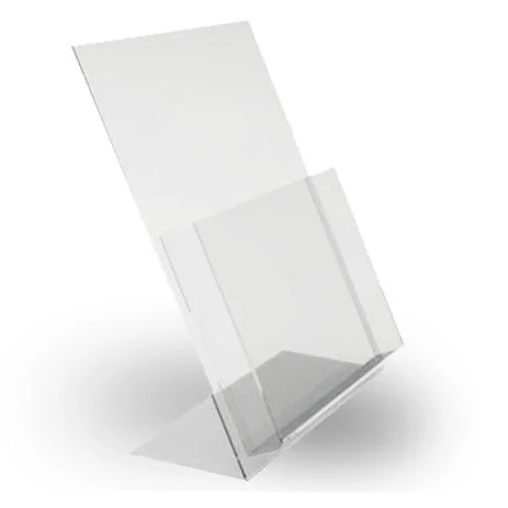 Porta Folhas Display Acrílico A5 Com Bolsa de mesa Take One Pegue Um em Oferta na Shopee