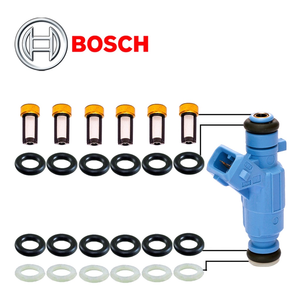 6x Kit Reparo Bico Injetor Bosch V6 / 6cc / 6 Cilindros em Oferta na Shopee