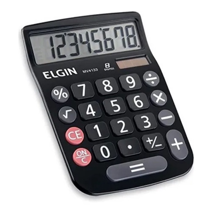 Calculadora De Mesa 8 Dígitos Preta Mv4133 Elgin em Oferta na Shopee