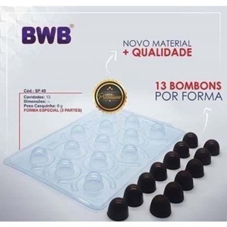 Forma 03 Partes P/ Chocolate Bombom Especial Sp 40 Bwb 3500