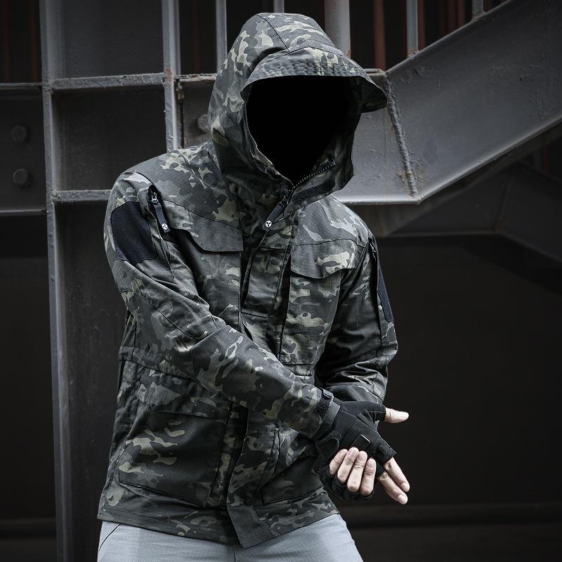 Jaqueta impermeavel frio capuz store corta vento camuflada blusa