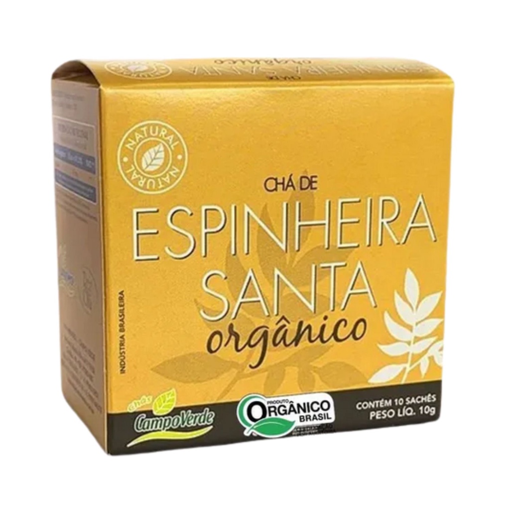 Chá de Espinheira Santa Orgânico Certificado (10 Sachês) Campo Verde em Oferta na Shopee