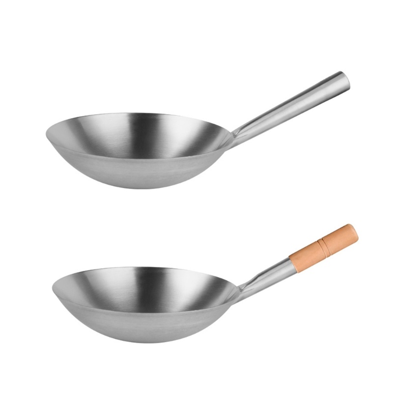HO Cozinha Cozinhar Fogão De Aço Inoxidável Universal Wok Restaurante Chef Fritar Pan Material