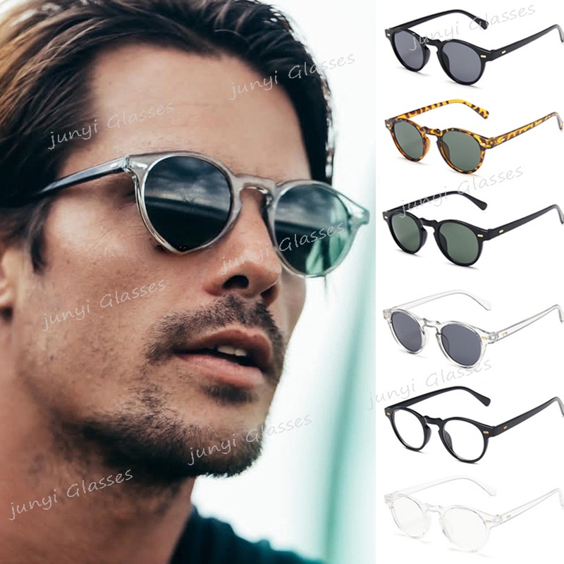 Óculos De Sol Clássicos Oval UV400 Unissex Transparente Pequeno Para Masculino E Mulheres Feminino