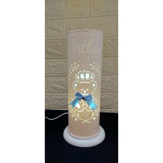 Abajur Luminária Infantil  Ursinho Menino Bebê Personalizado em pvc Artesanal Decoração Quarto