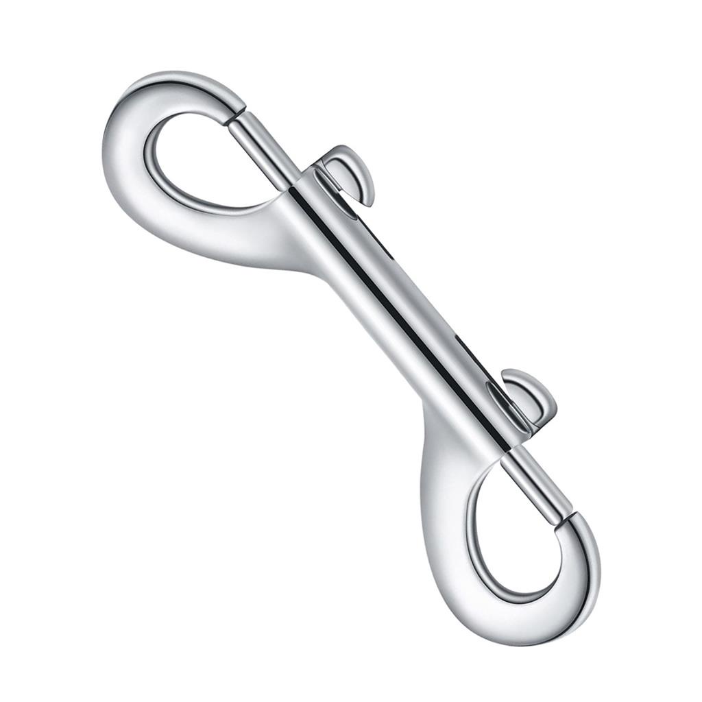 Mosquetão Gancho 2 Pontas Ação Dupla Coleira Guia Cachorro Uso Geral Aço Inoxidável 304 Náutico Promo