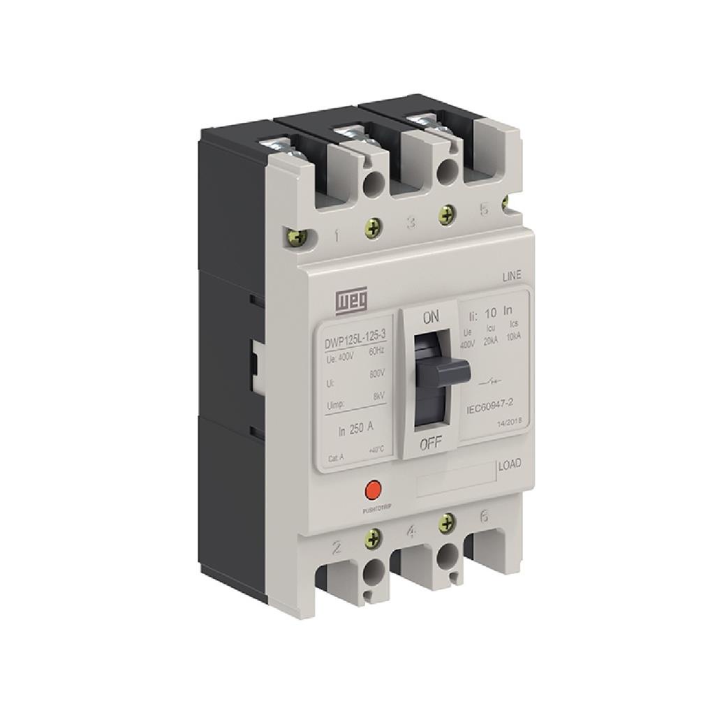 Disjuntor Caixa Moldada DWP Tripolar 100A 20Ka 400V 60Hz Weg