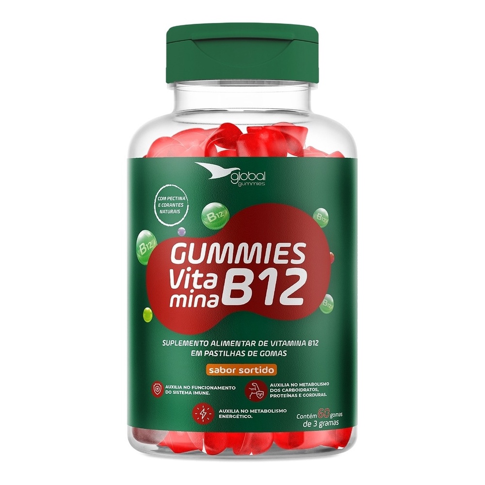 Vitamina B12 Gummies Mastigáveis- Global- 60 Gomas