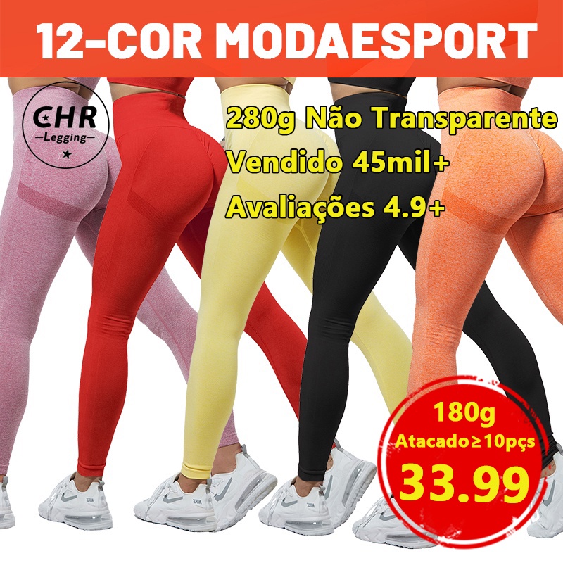 CHR Atacado Calça Legging Academia Levanta Bumbum Macacão Fitness Sem  Costura Cintura Alta - Escorrega o Preço