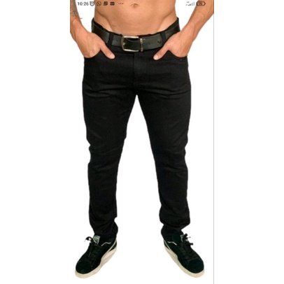 Calça Jeans e Sarja Tradicional Verde Musgo Skinny Masculina Com Lycra Estica Muito