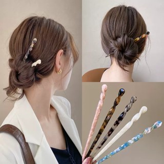 Palitos De Cabelo Estilo Chinês Fashion Vintage Acetate Chopstick Feminino Clipes Alfinetes Acessórios De Jóias De Casamento