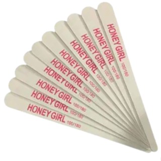 5 Lixas Oval Honey Girl Unha De Gel 100/180 Profissional