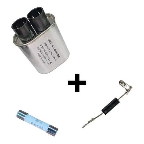 Capacitor Microondas 0,85uf Kit Com Diodo + Fusivel em Oferta na Shopee