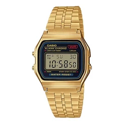 Relógio Digital Feminino Dourado Casio Original Vintage A Prova D’Água A159WGEA-1DF Relógio Digital Feminino