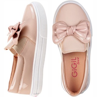 Tênis Casual Infantil Feminino Iate Slip-on Menina Laço Confortável Moda Atual Blogueira Festa Menina Calce Fácil Leve