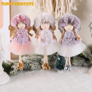 Natal Branco Rosa Pequeno Anjo Menina Boneca Conjunto Oranmentos Xmas Árvore Pendurada Feliz Christma Decoração Presentes