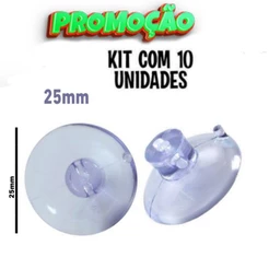10 ventosa Para mesa de Vidro 25mm universal multi uso 2,5cm silicone