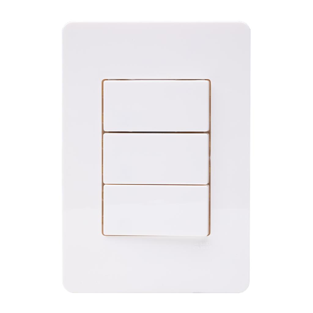 Conjunto 3 Interruptores Simples Branco 10A 250V 4x2 ABB em Oferta na Shopee