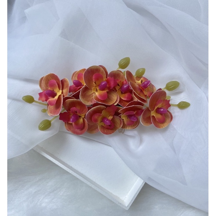 Arranjo De Cabelo De Noiva Grinalda orquídeas | Shopee Brasil