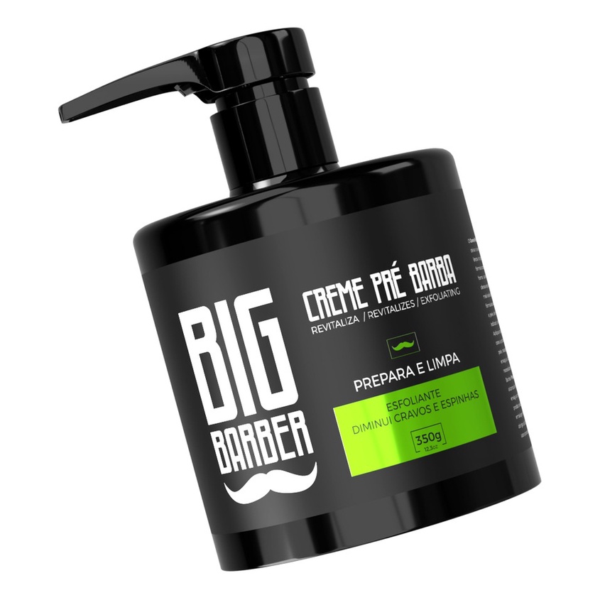 Creme Pré Barba Esfoliante 350g Prepara Limpa Big Barber