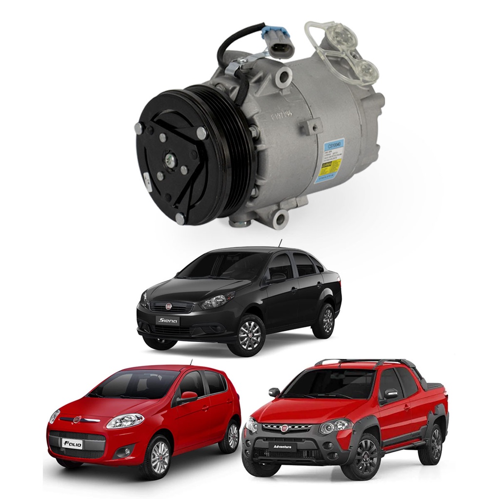 Compressor de Ar Condicionado Corsa Meriva Montana Fiat Palio Siena Strada Stilo Delphi CS10040 Original